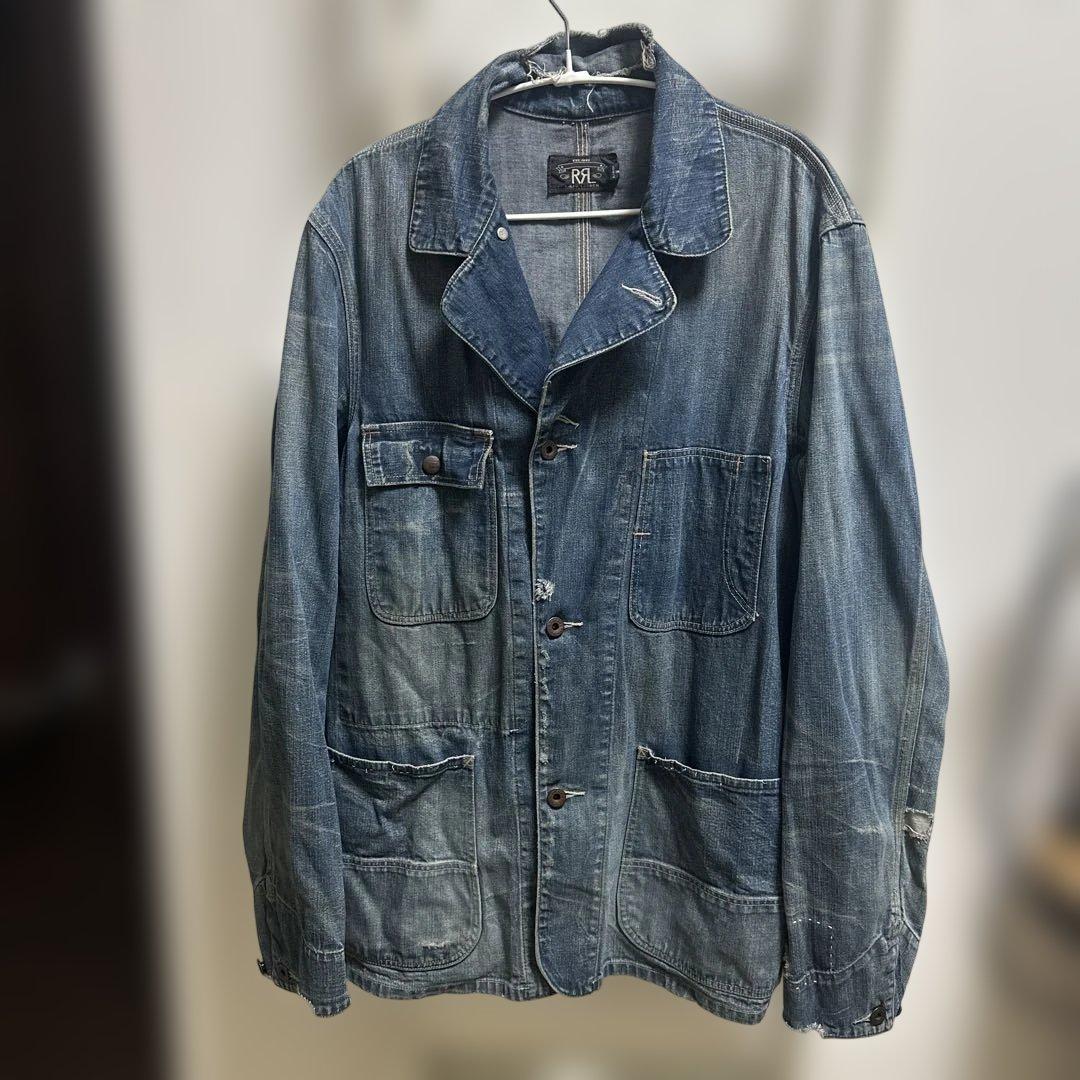 RRL デニムカバーオール　リペア&ダメージ加工