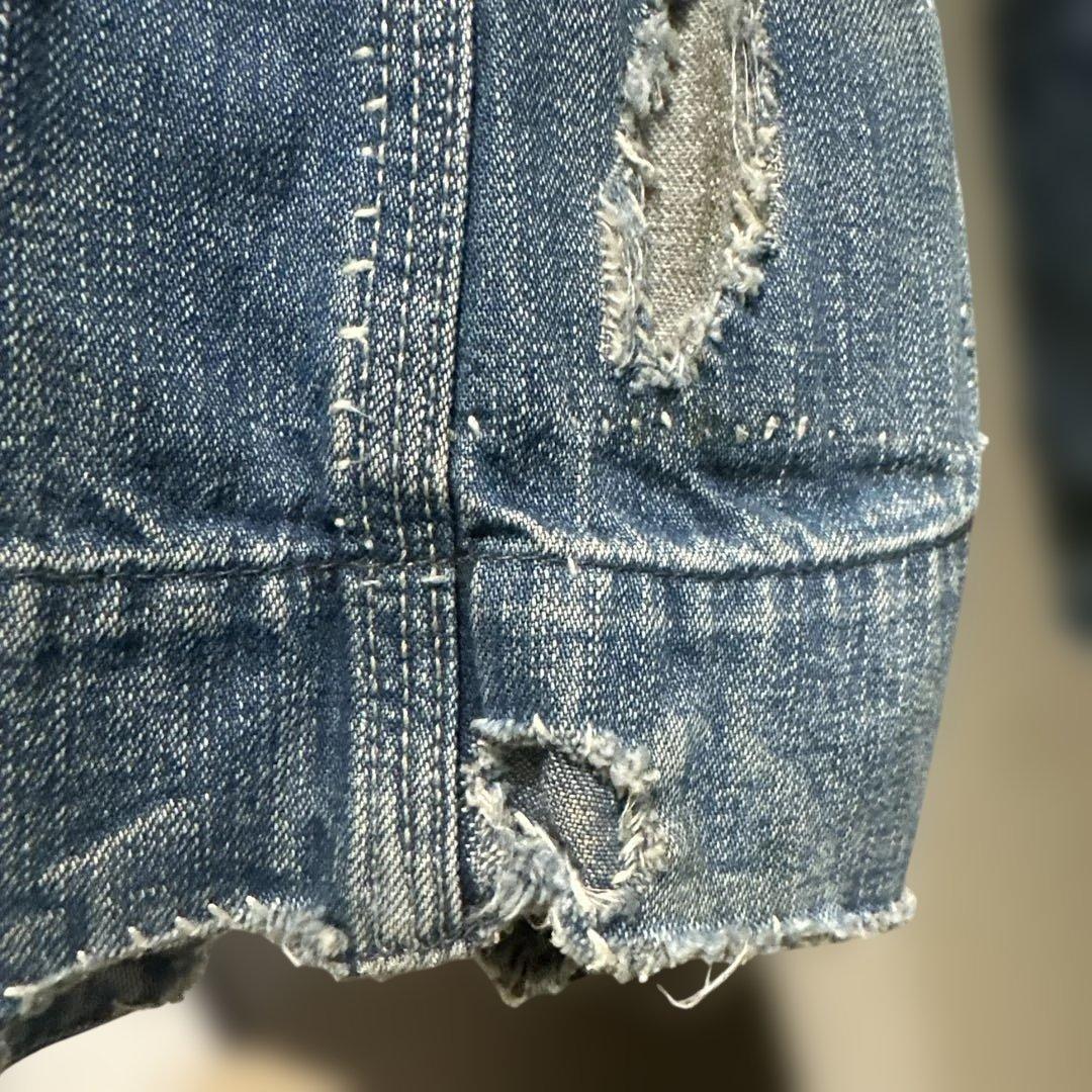 RRL デニムカバーオール　リペア&ダメージ加工