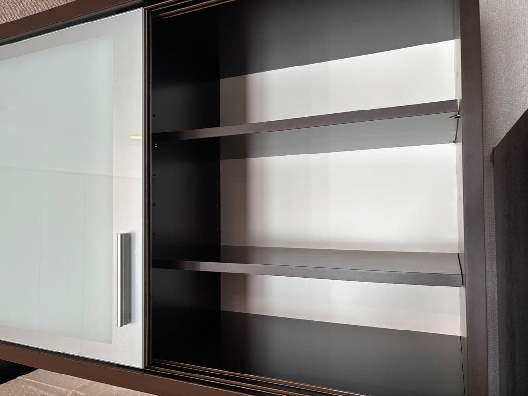 松田家具 ダークブラウン 食器棚