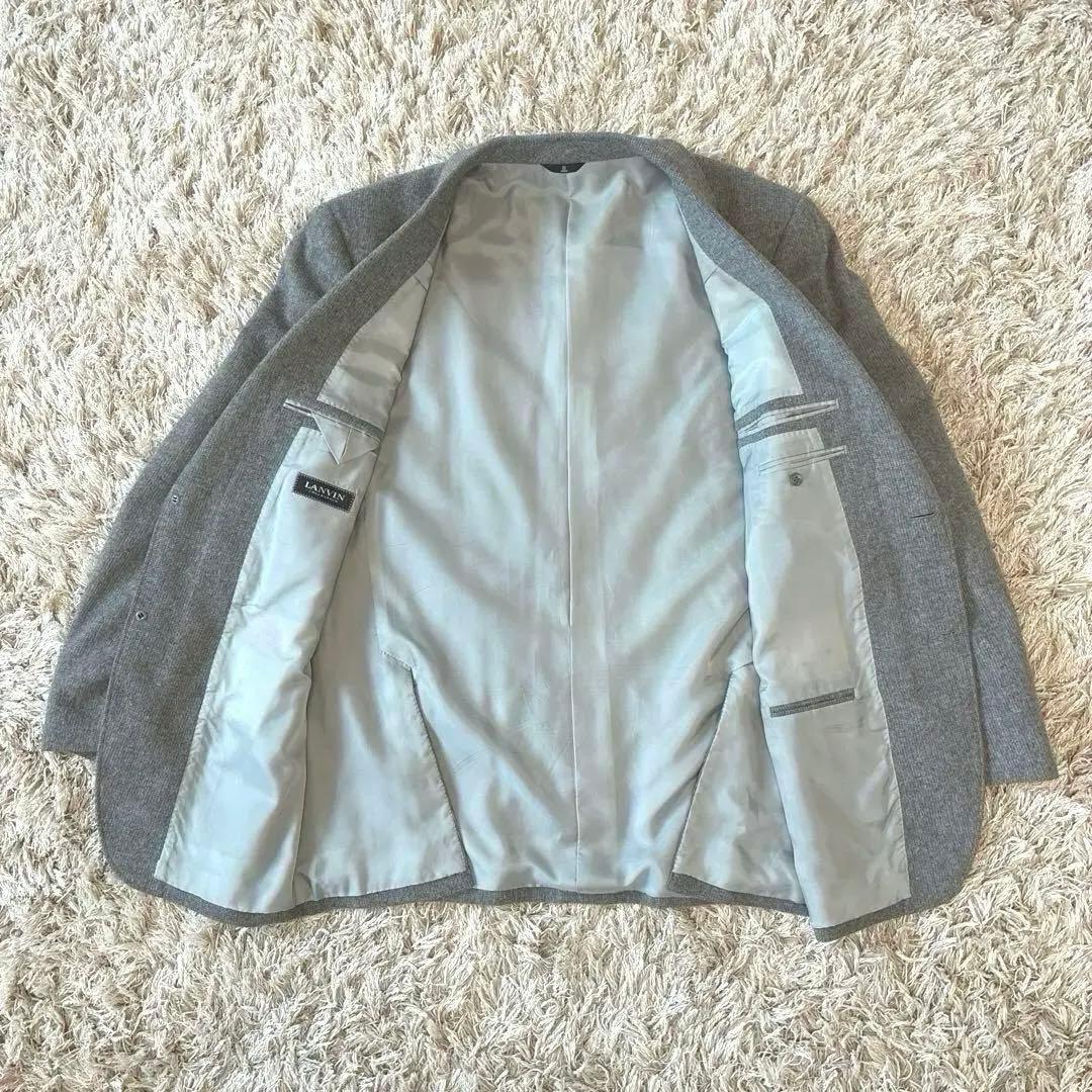 LANVIN ランバンコレクションカシミヤジャケットグレーXL相当