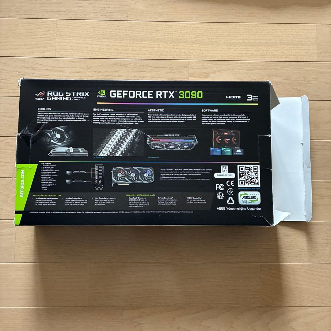 ASUS ROG RTX 3090 ヒートシンク　ファン　バックプレート　LED