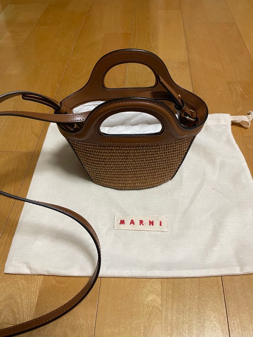 新品MARNI ブラウン TROPICALIA BAG MICRO マルニ