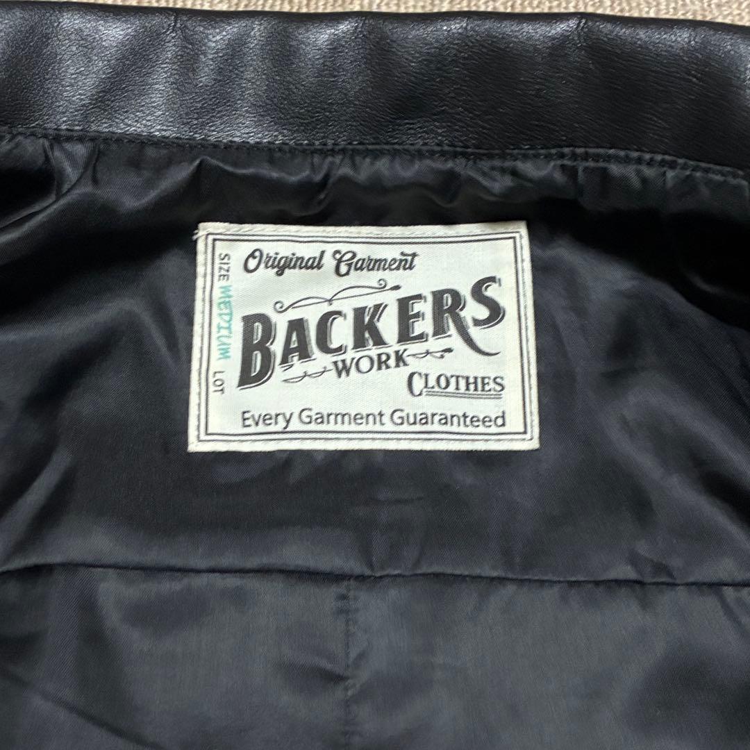 Backers ファースト 大戦モデル 黒 Tバック レザージャケット M