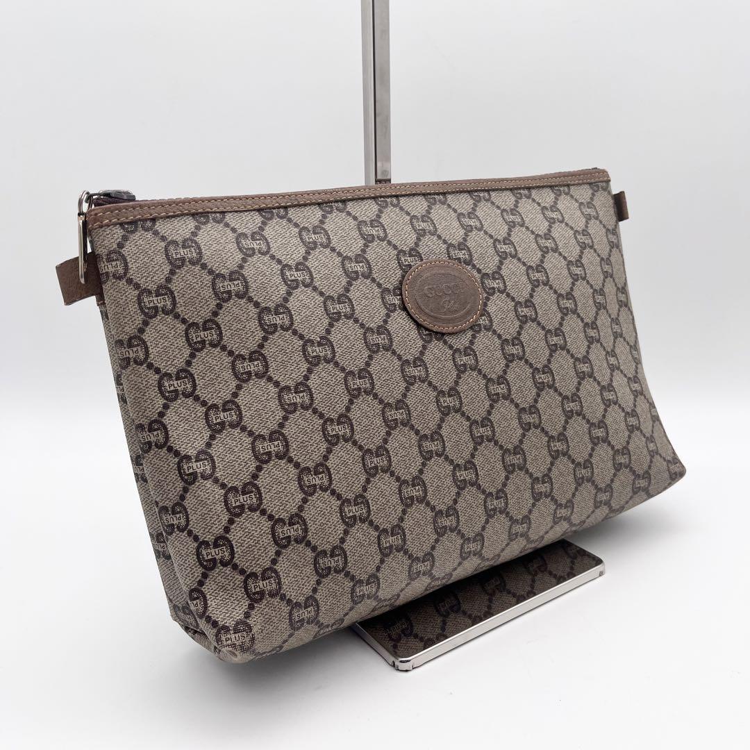 GUCCI Plusグッチプラス セカンドバッグ クラッチ GG柄 PVCレザー