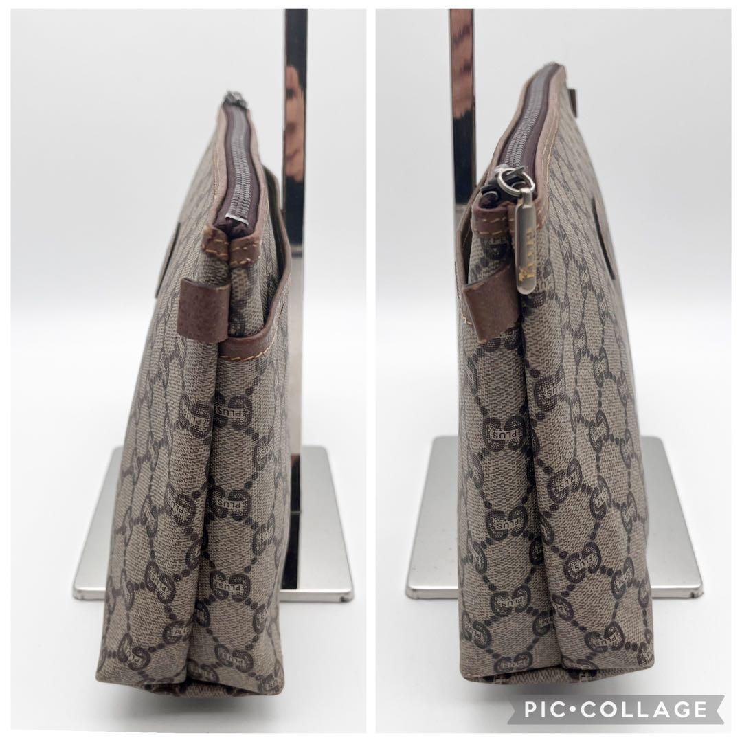 GUCCI Plusグッチプラス セカンドバッグ クラッチ GG柄 PVCレザー