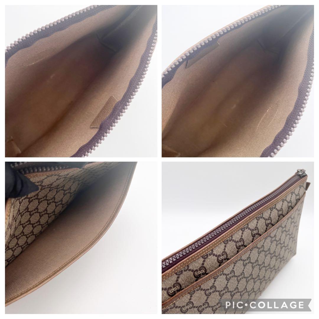 GUCCI Plusグッチプラス セカンドバッグ クラッチ GG柄 PVCレザー