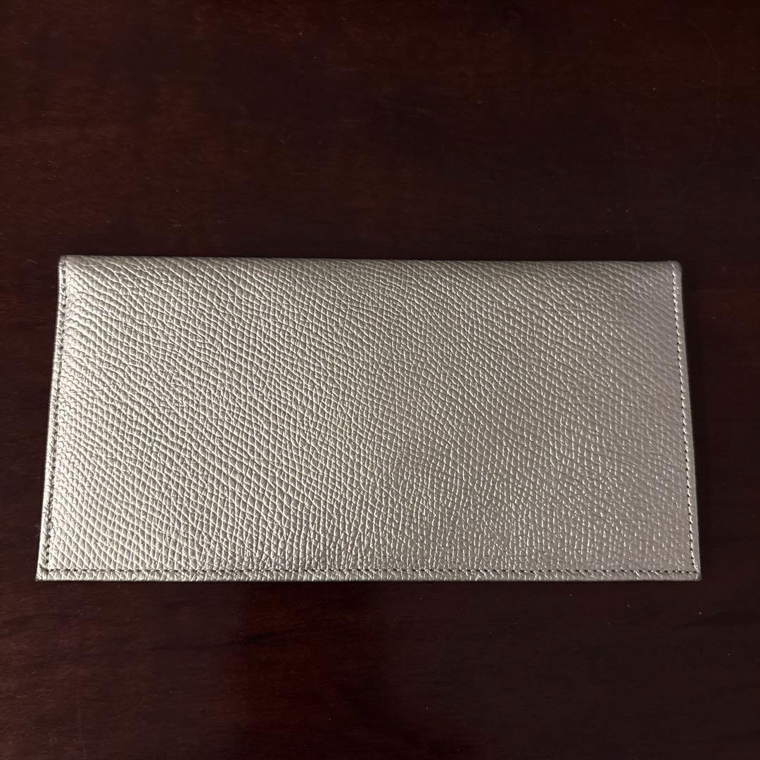 皇居財布　シルバー レザー 長財布