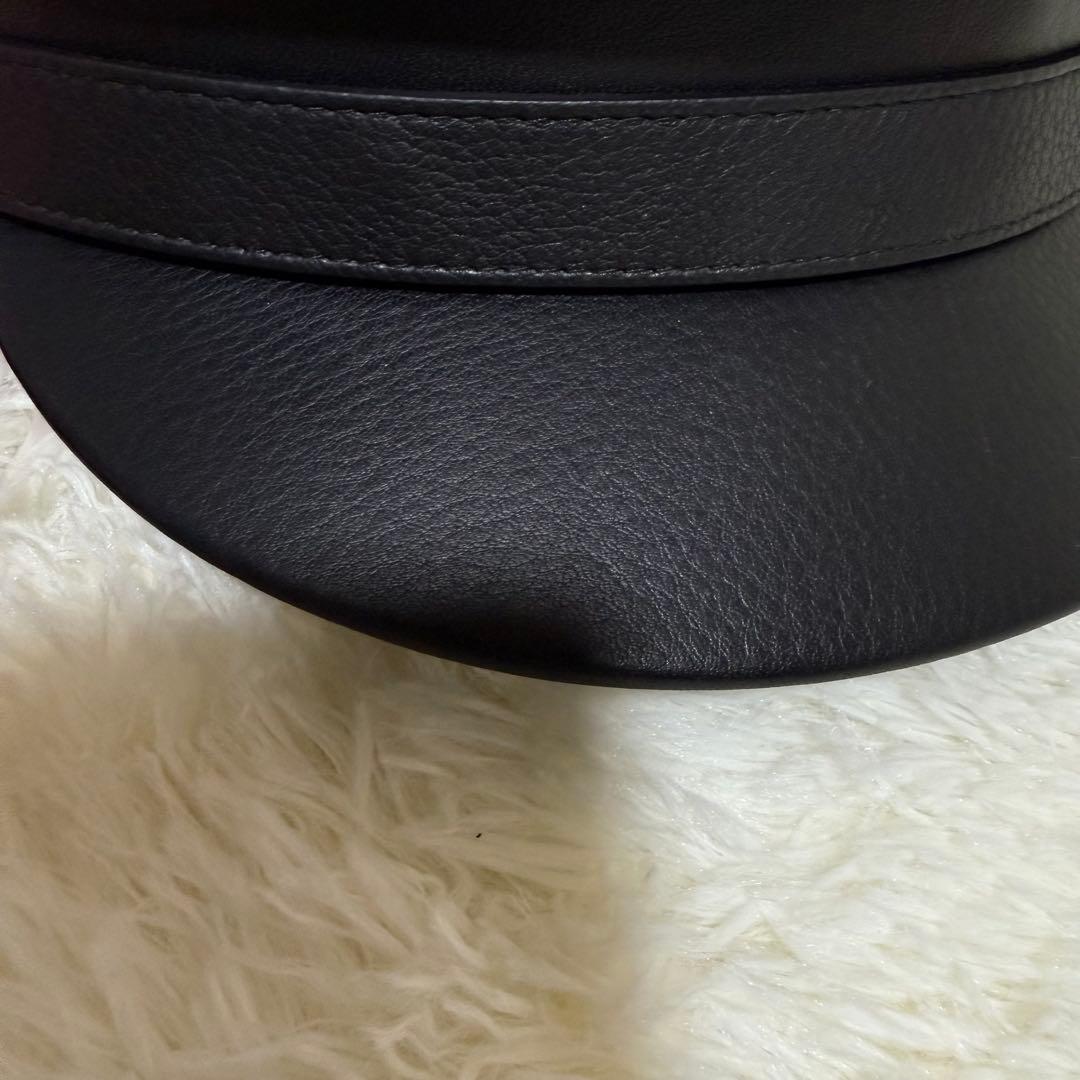 GUCCI グッチ レザー キャスケット ブラック 354366 黒 本革