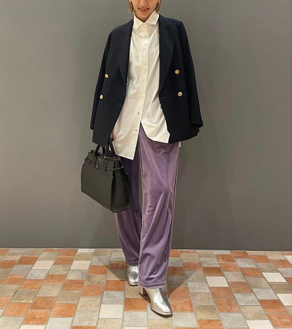 新品SHIPS Primary Navy Labelコットンビッグワイズシャツ