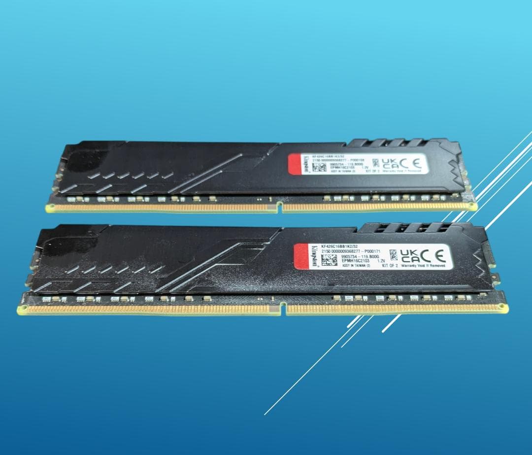 動作確認済みKingston FURY DDR4 32G(16Gx2)/#30F