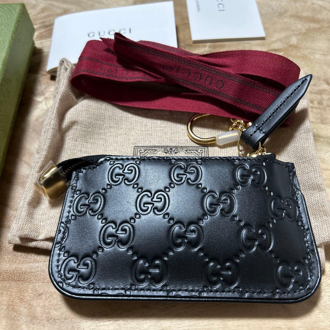 GUCCI シマ　キーリング キーケースパース