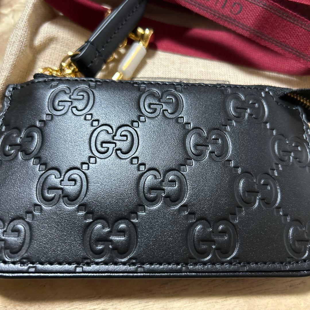 GUCCI シマ　キーリング キーケースパース
