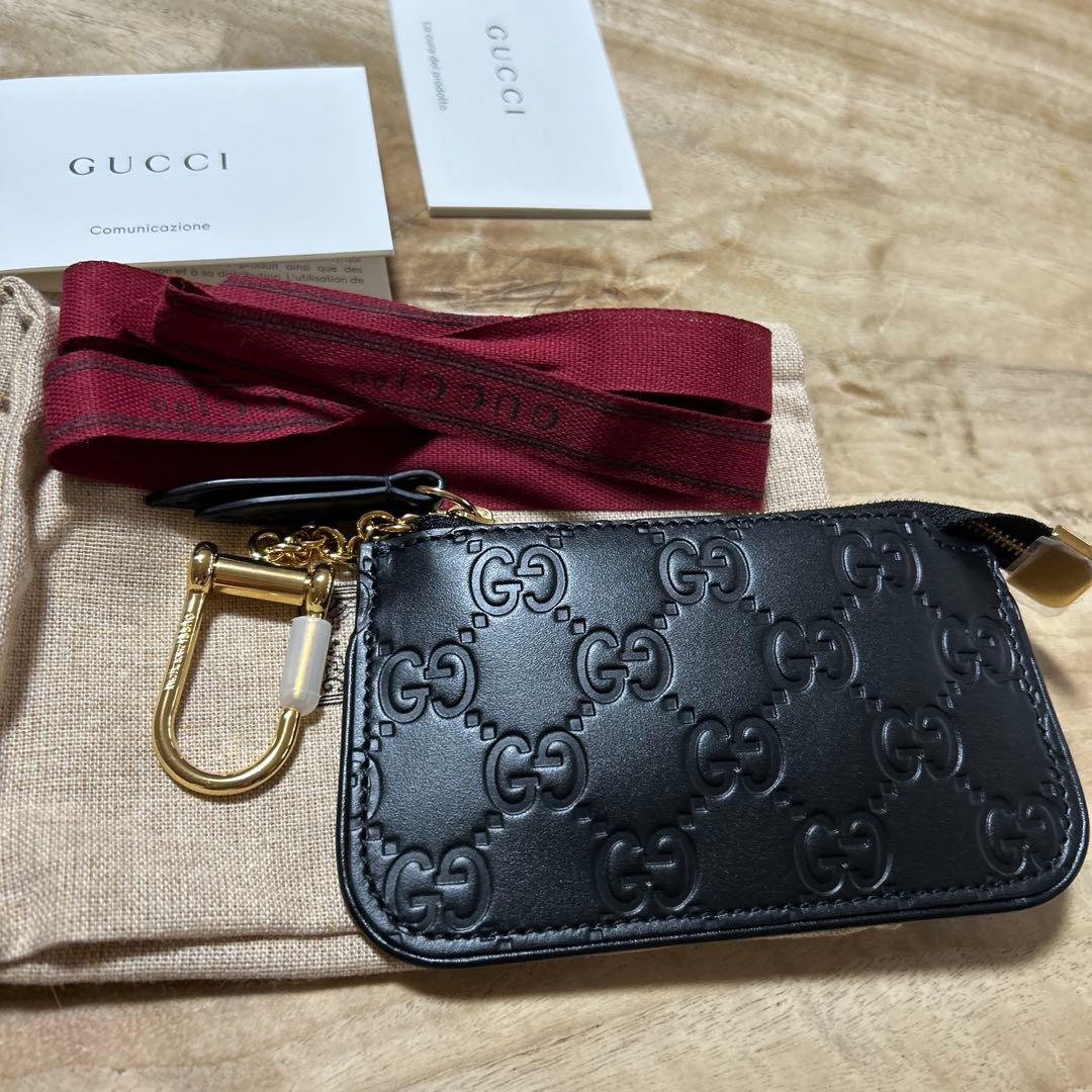 GUCCI シマ　キーリング キーケースパース