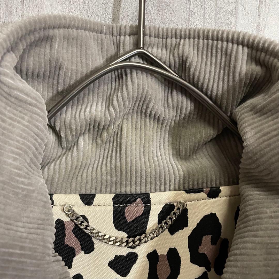 【最高カラー】ワコマリア　裏地レオパード　コーデュロイカーコート　L