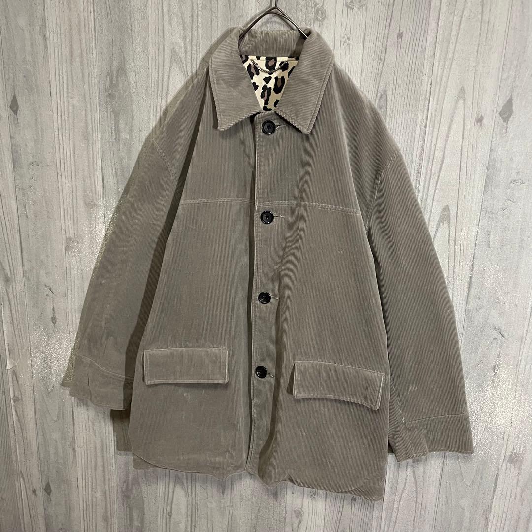 【最高カラー】ワコマリア　裏地レオパード　コーデュロイカーコート　L