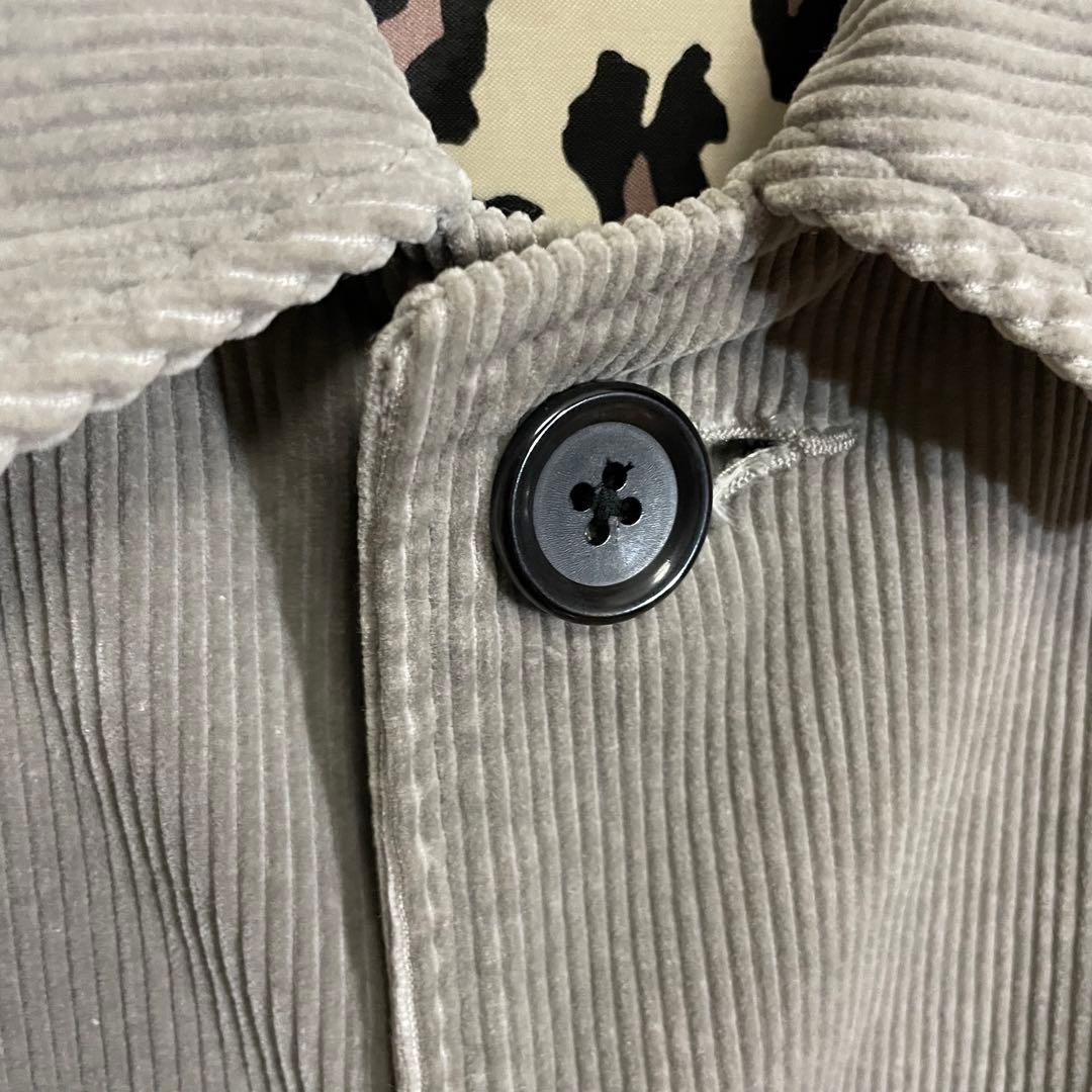 【最高カラー】ワコマリア　裏地レオパード　コーデュロイカーコート　L