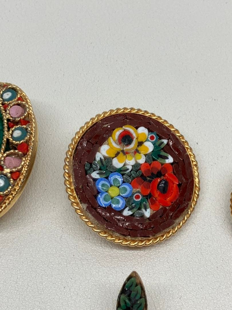 マイクロモザイク　ベネチアンガラス　まとめ ブローチ ペンダント　イタリア産