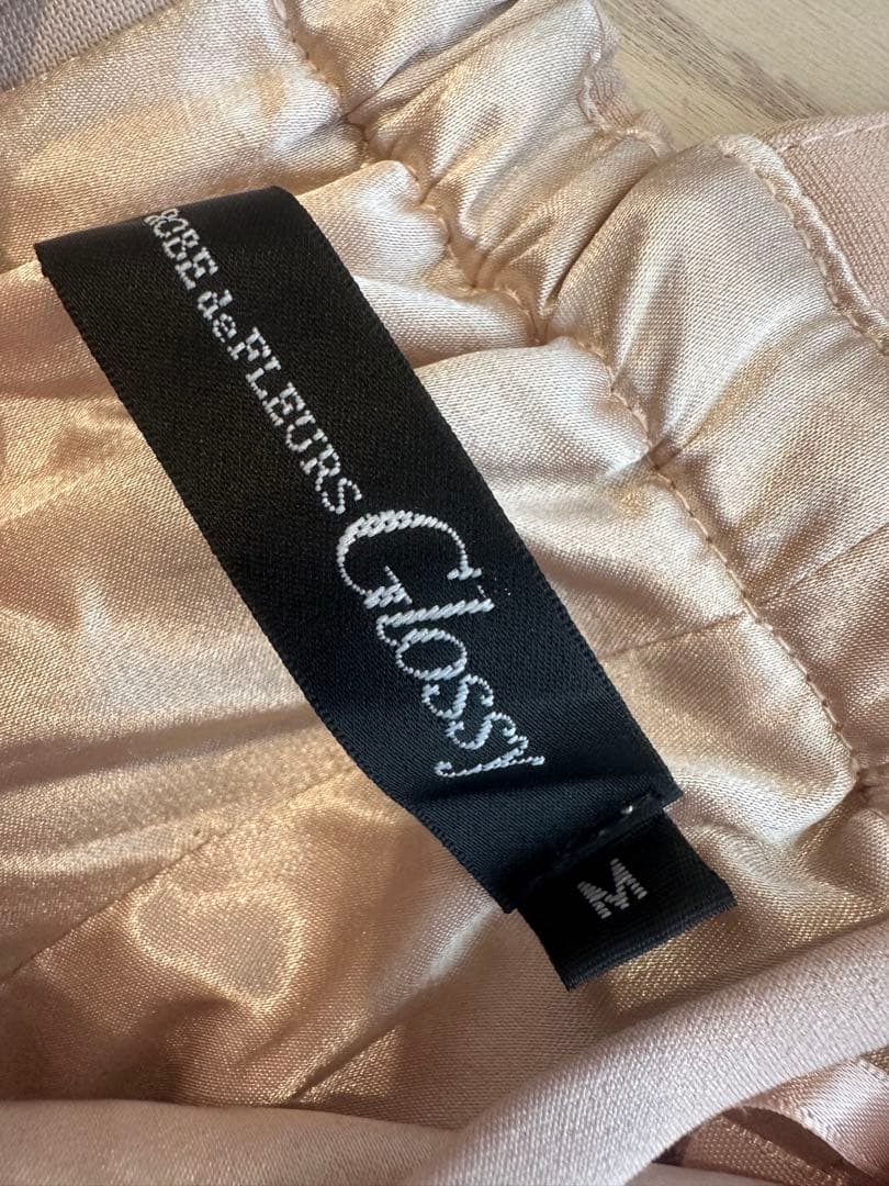 Glossy ベージュ キャバドレスM