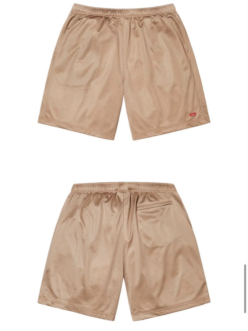 Supreme smallbox baggy mesh short タン M