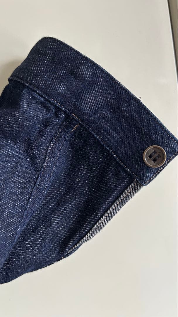 wafu. / ワフリネン ❤︎ リネンデニムノーカラージャケット ❤︎ 試着のみ♪