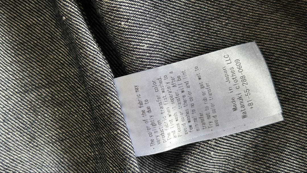 wafu. / ワフリネン ❤︎ リネンデニムノーカラージャケット ❤︎ 試着のみ♪