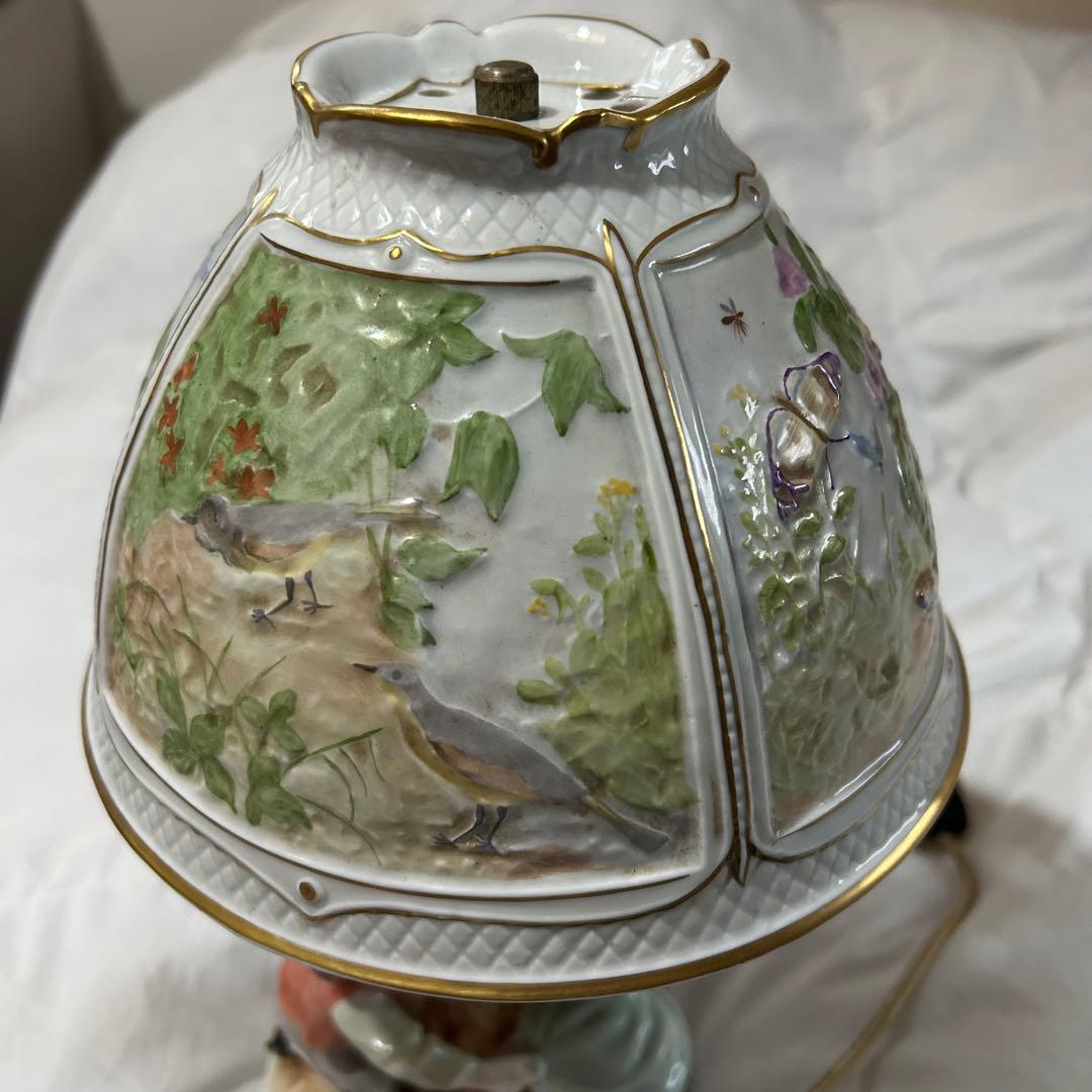 MADE in GDR フォン・シアーホルツ 色絵人物 スタンドライト ランプ