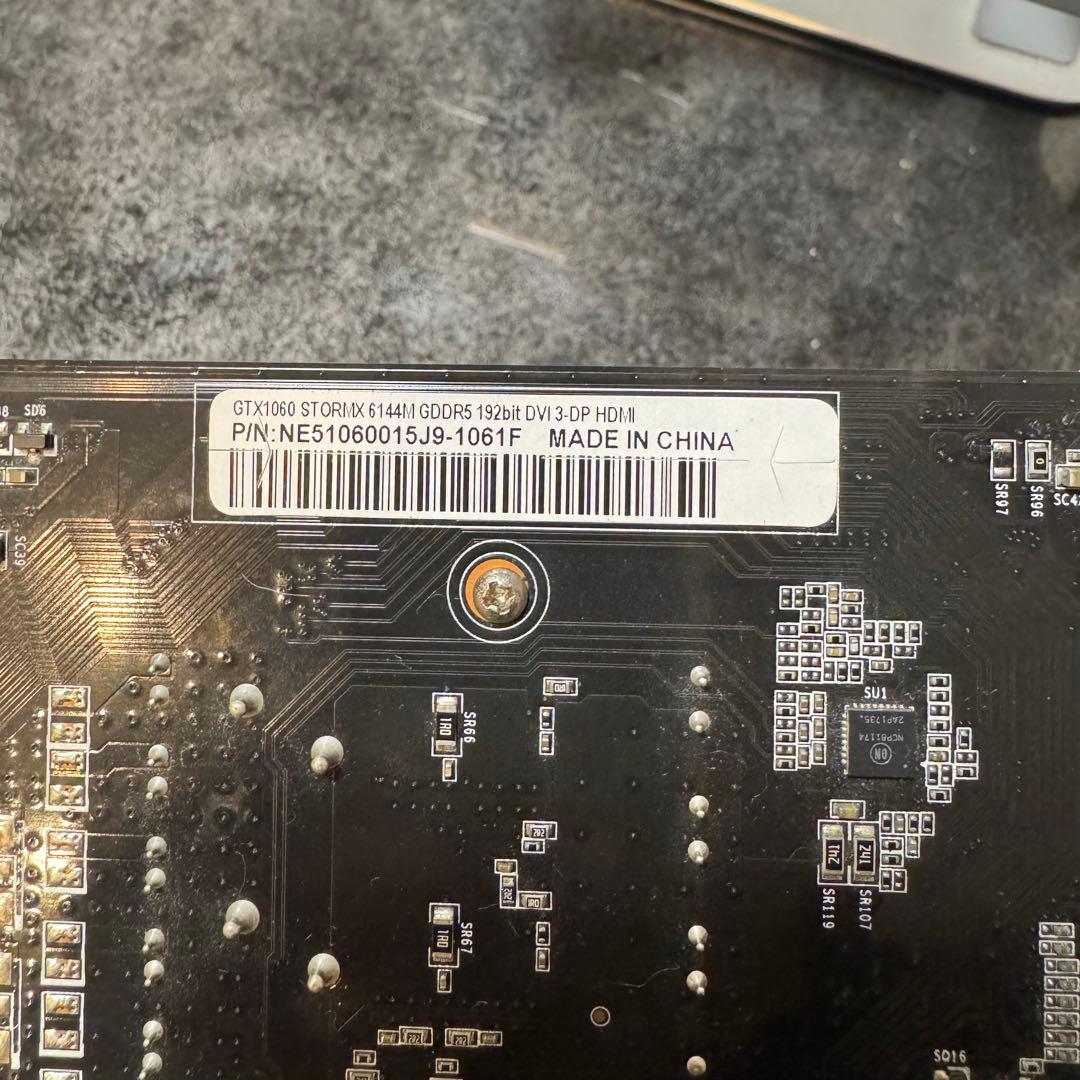 グラフィックボード・グラボ・ビデオカード GeForce GTX1060 6GB Stormx 6144M GDDR5