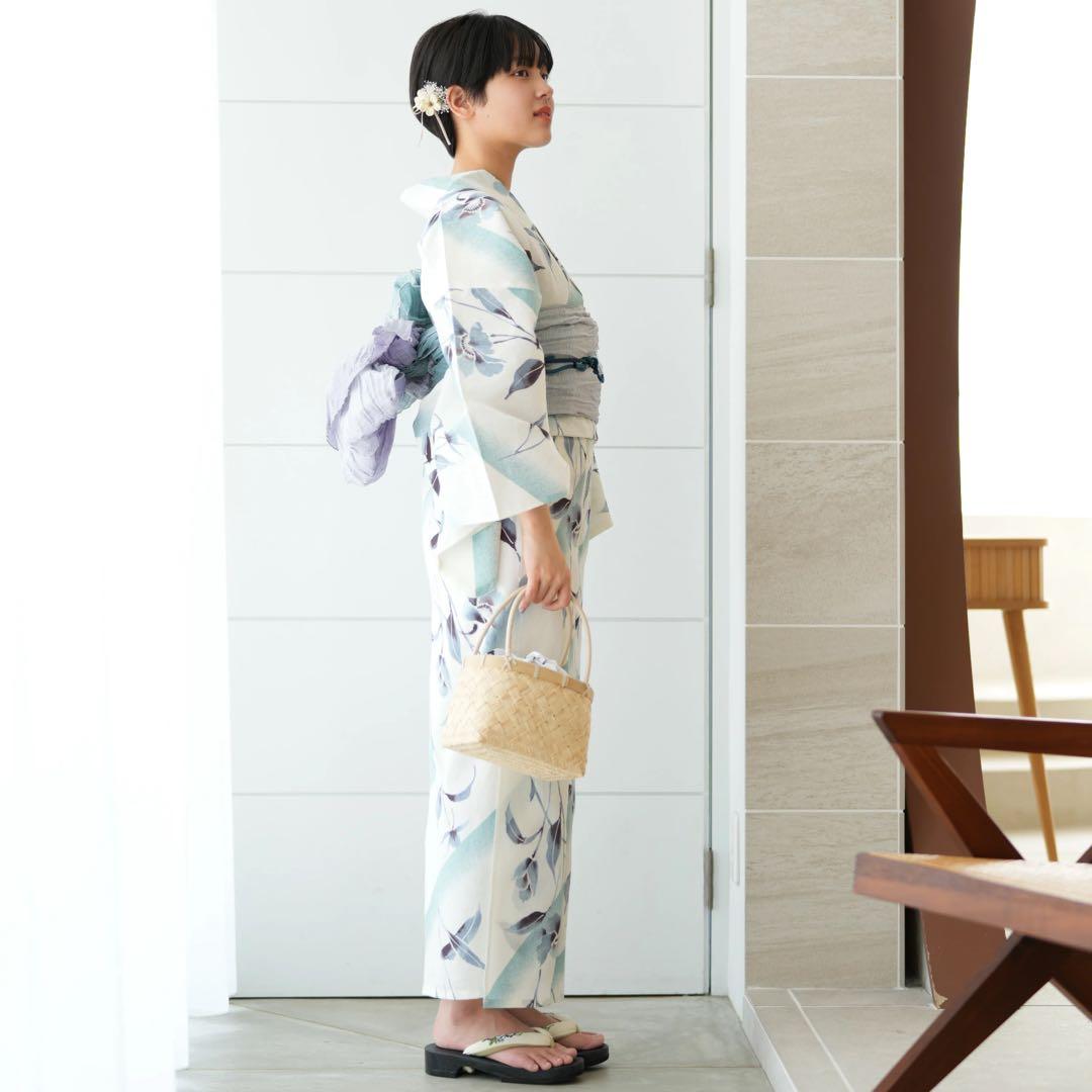 ★新品 3L4L5L 浴衣3点セット utatane 国産生地 国内染色