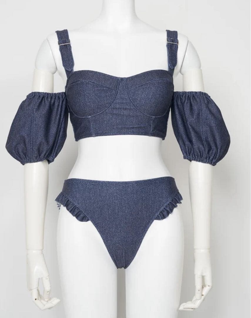 Darich♥︎ ベルトデザインハイウエストデニムビキニ