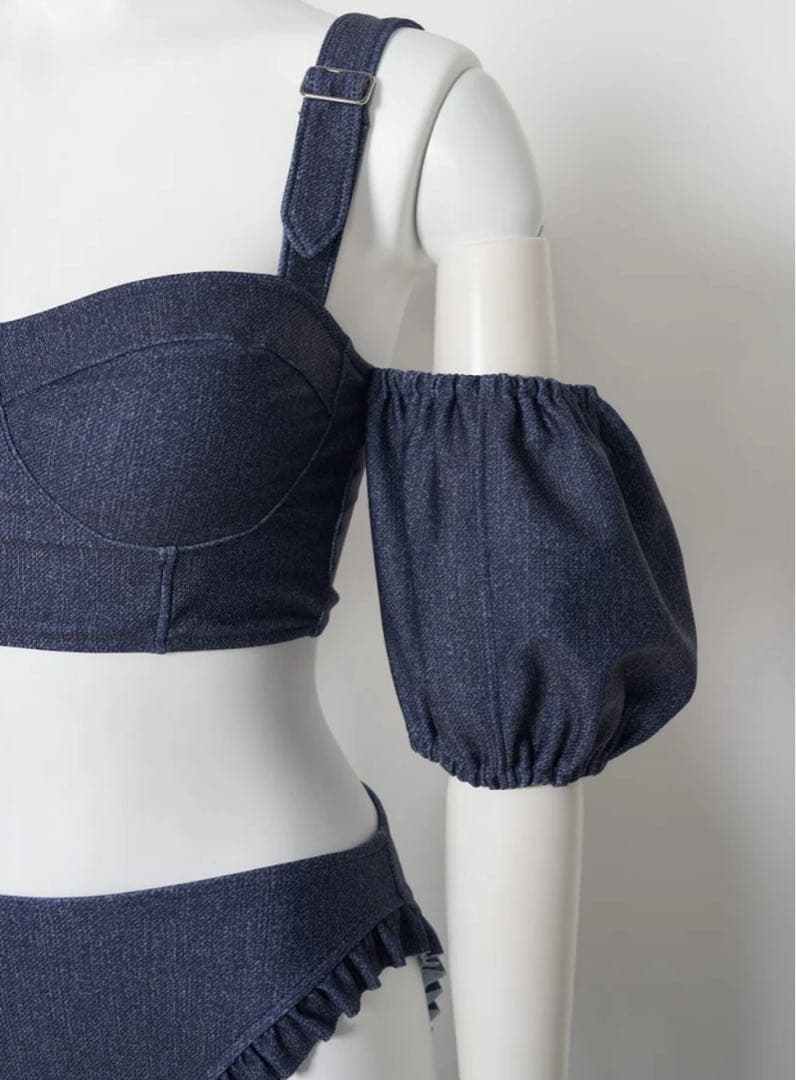 Darich♥︎ ベルトデザインハイウエストデニムビキニ