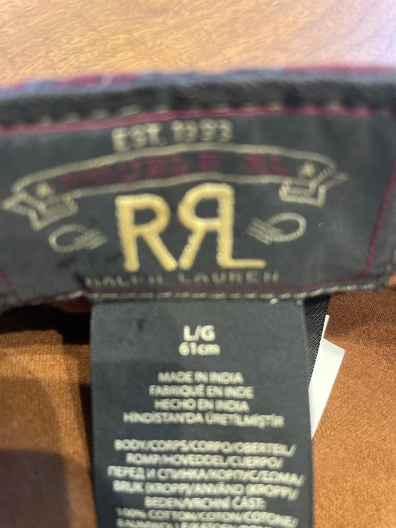 Ralph Lauren 赤黒チェック キャスケット サイズL/G（61㎝）