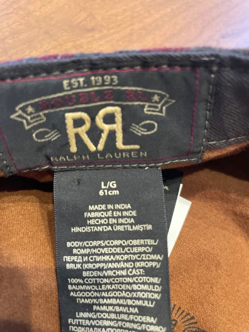 Ralph Lauren 赤黒チェック キャスケット サイズL/G（61㎝）