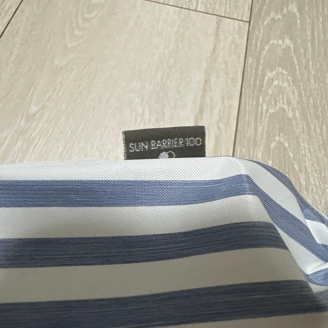 【みみとん様用】サンバリア100 ストライプ柄2段折フリル日傘