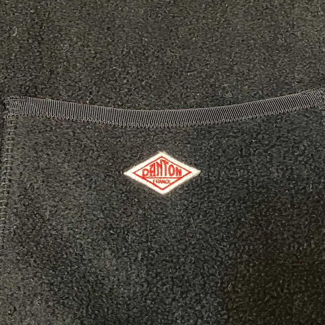 DANTON ブラック ノーカラーフリースジャケット サイズ40