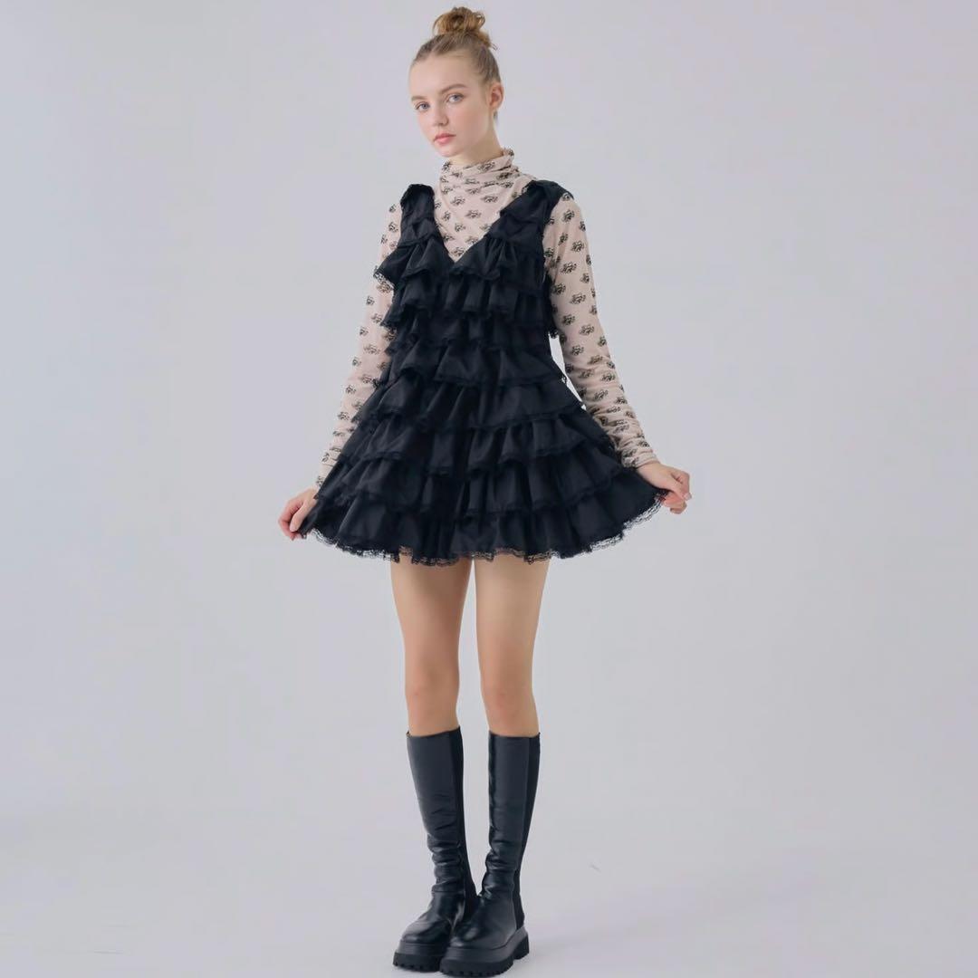 ワンピース treaturself angel wings mini dress black