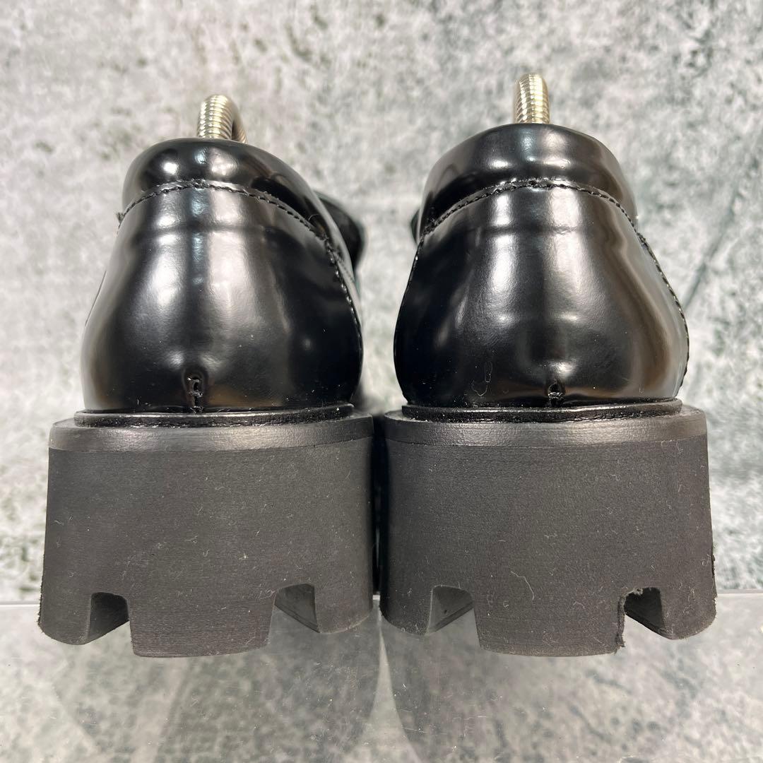 美品 ファビオルスコーニ ローファー ビジュー ブラック 厚底
