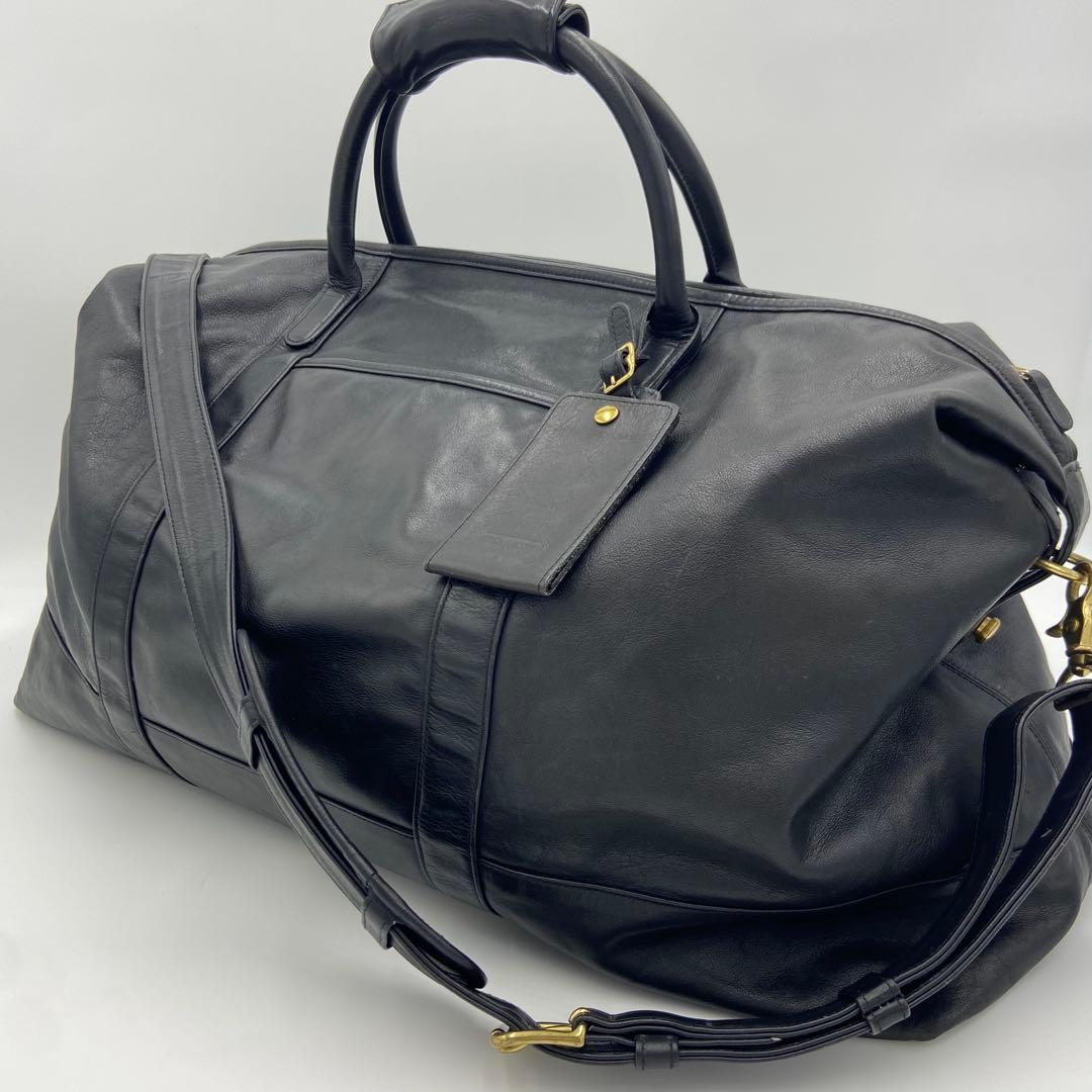 美品✨ オールドコーチ オールレザー ボストンバッグ 2way 0503 黒