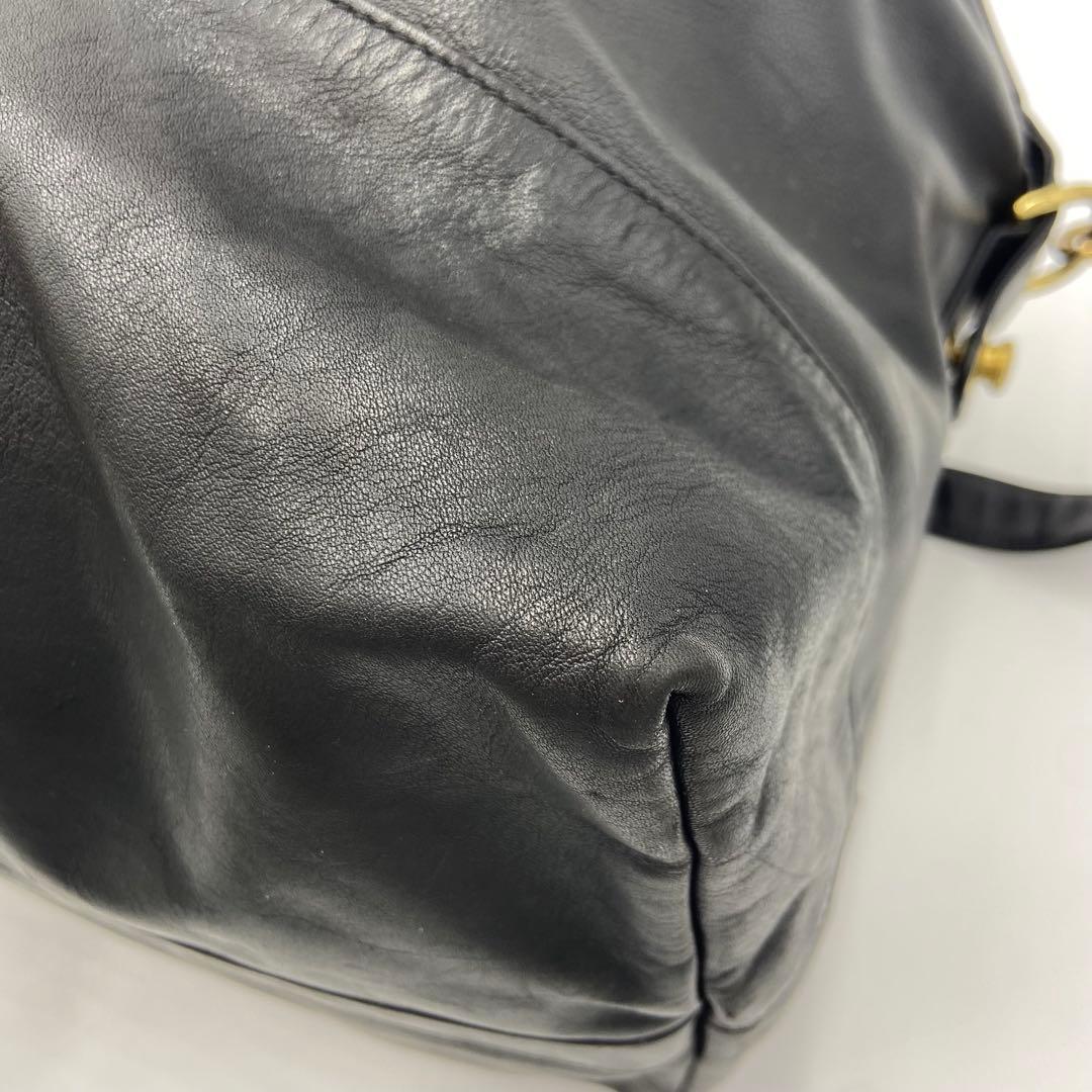 美品✨ オールドコーチ オールレザー ボストンバッグ 2way 0503 黒