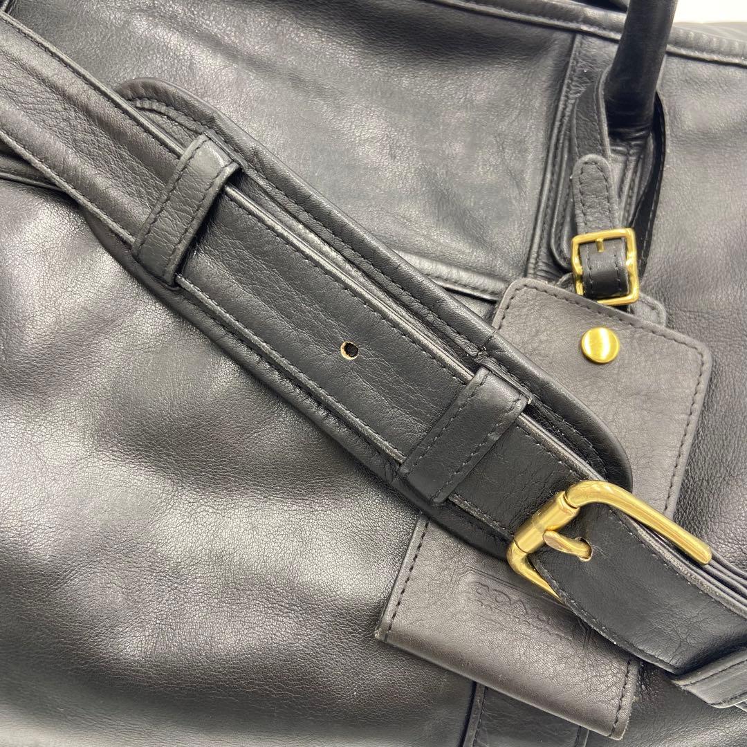 美品✨ オールドコーチ オールレザー ボストンバッグ 2way 0503 黒