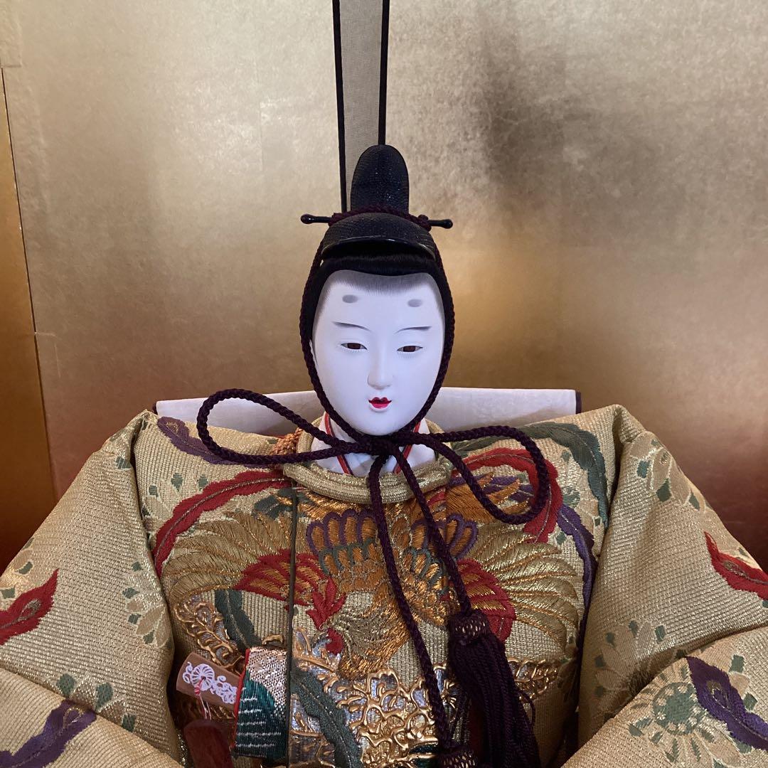雛人形　親王飾り　水光齊祐月　ひめ咲きびな　頭師　聖祥　鳳凰　中古品