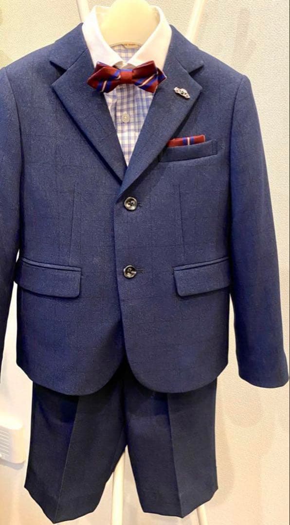 【petit main】ネイビー 120cmフォーマル結婚式　入学式　卒業式