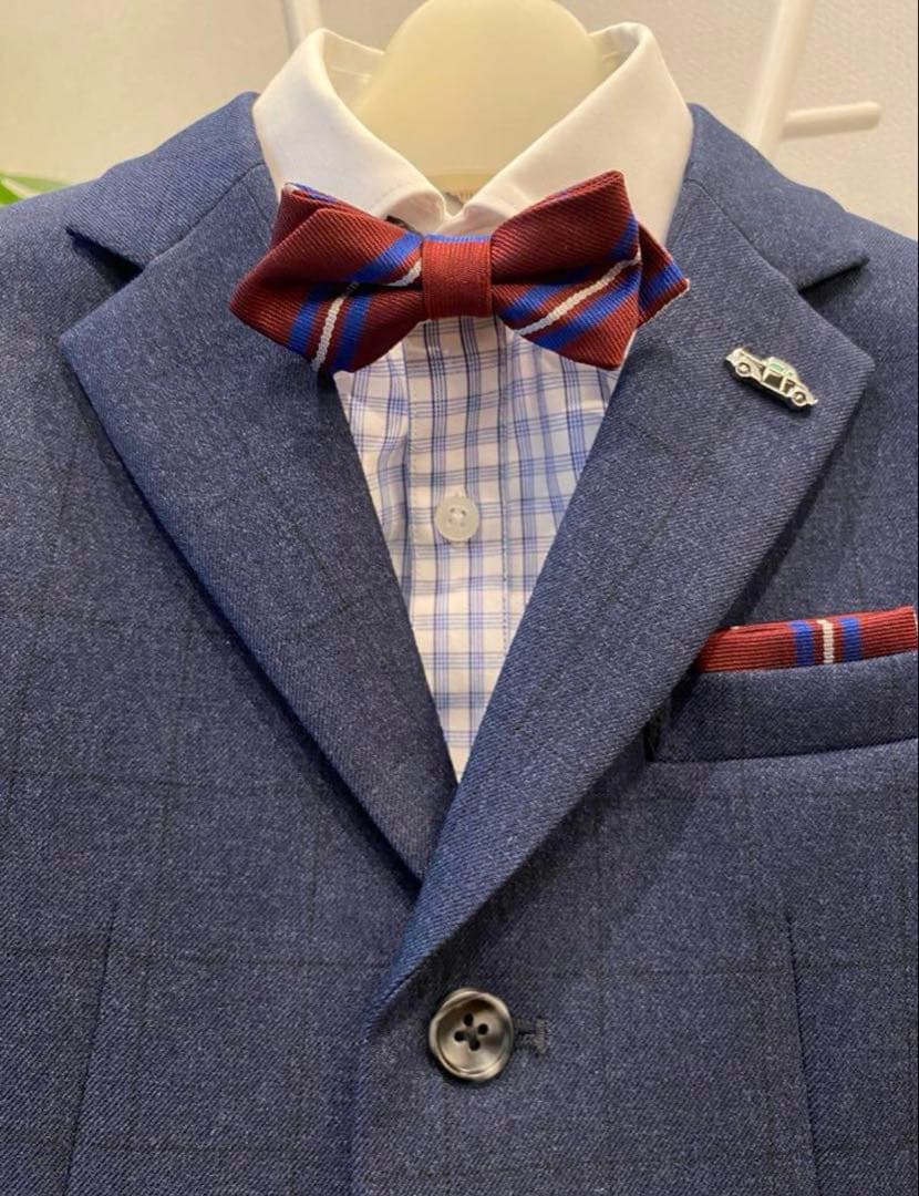 【petit main】ネイビー 120cmフォーマル結婚式　入学式　卒業式