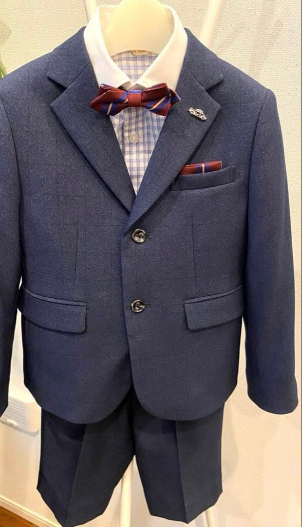 【petit main】ネイビー 120cmフォーマル結婚式　入学式　卒業式