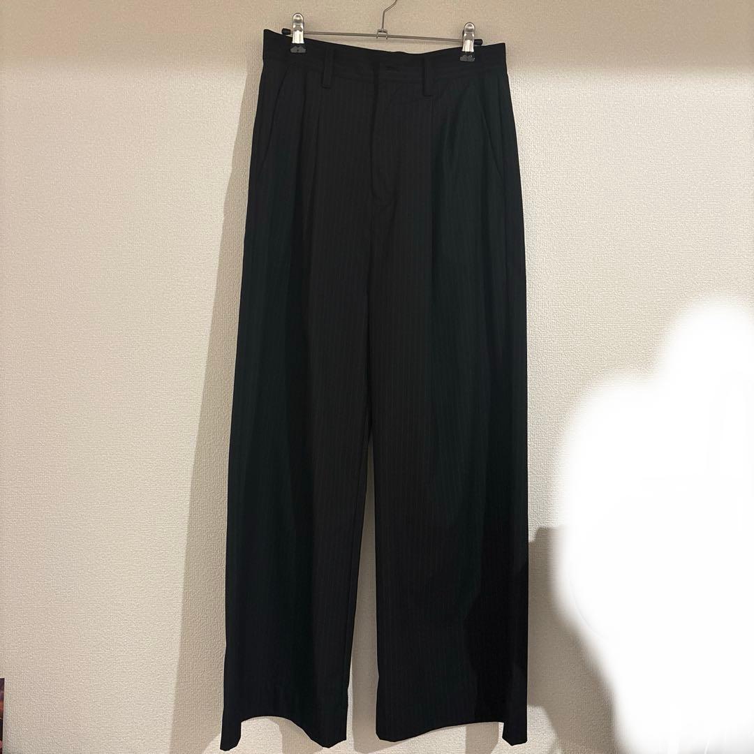 SINSS ２タックワイドストレートストライプスラックス M