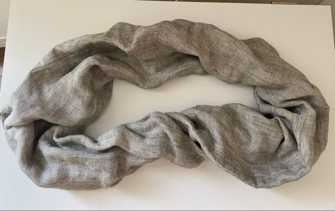 【wafu.】ふわとろ3重リネンガーゼのスヌード】首守（シュシュ）