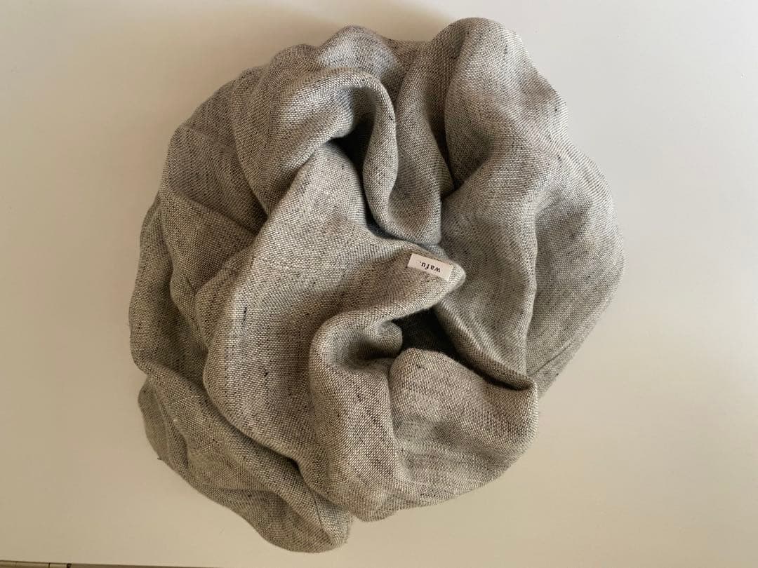 【wafu.】ふわとろ3重リネンガーゼのスヌード】首守（シュシュ）