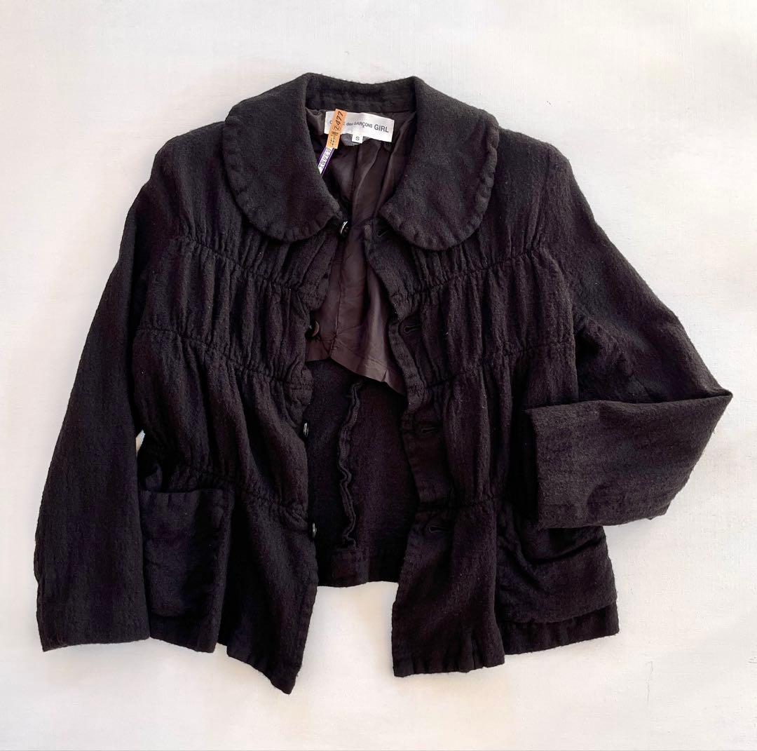 COMME des GARÇONS GIRL 縮絨 ウール ジャケット ブラウス