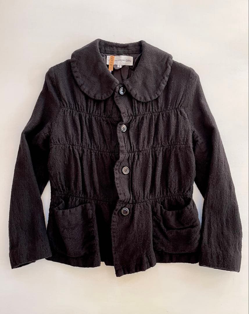 COMME des GARÇONS GIRL 縮絨 ウール ジャケット ブラウス