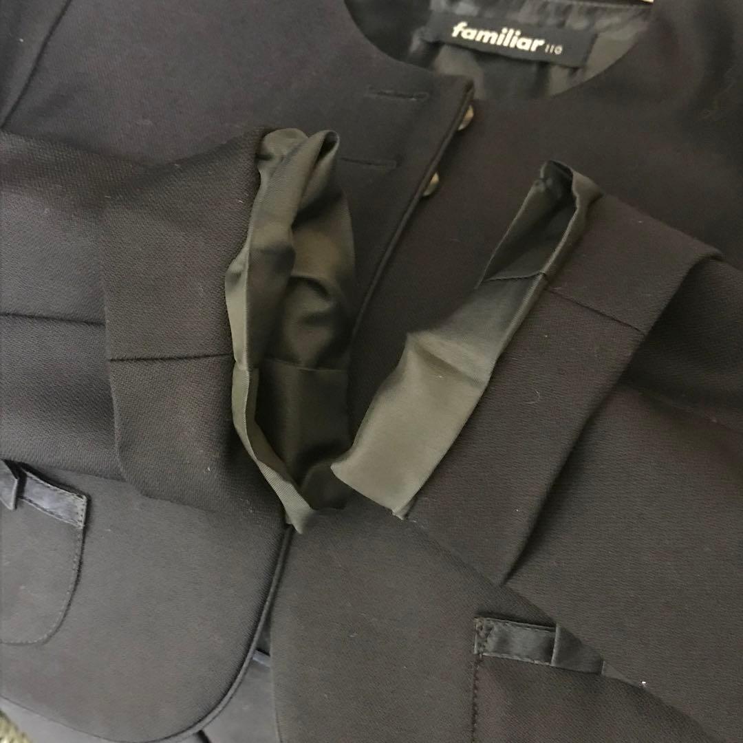 familiar ファミリア フォーマルスーツ 110cm　リボン