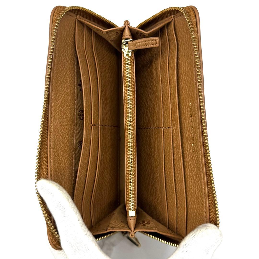 【限定価格】Tory Burch ブラウン 長財布 ラウンドファスナー